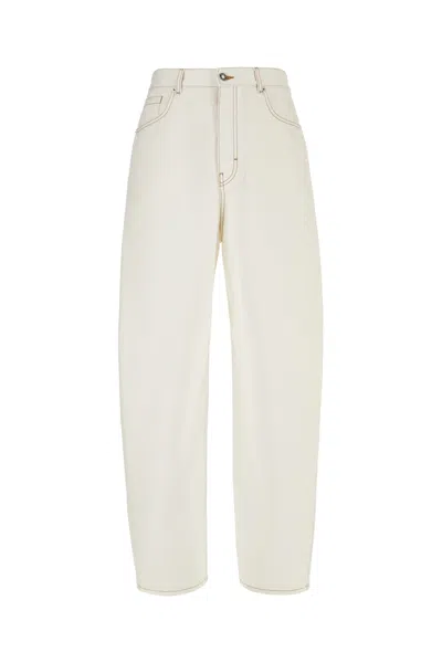 Givenchy Men White Denim Wide-leg Jeans In White