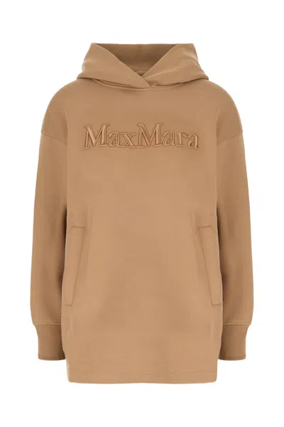 's Max Mara Visiera Hooded Sweatshirt Max Mara Logo Sweatshirts Beige