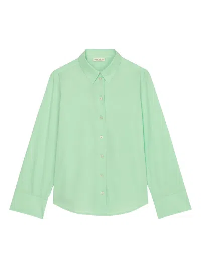 Marc O'polo Button-up Cotton Shirt In Green