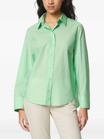 Marc O'polo Button-up Cotton Shirt In Green