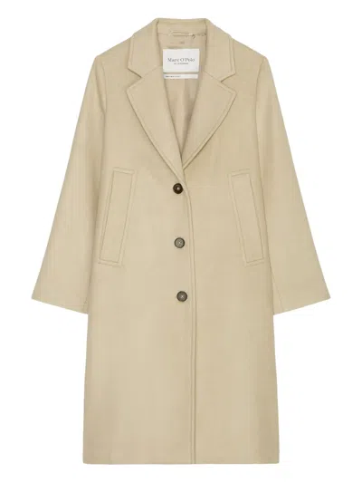 Marc O'polo Single-breasted Coat In Yellow