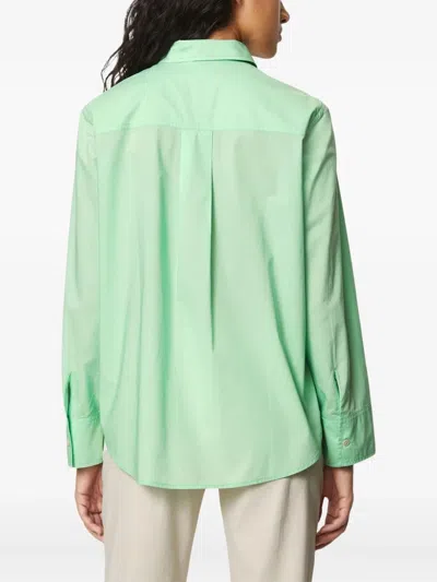 Marc O'polo Button-up Cotton Shirt In Green