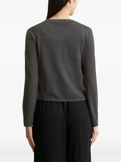 Marc O'polo Button-up Knit Cardigan In Gray