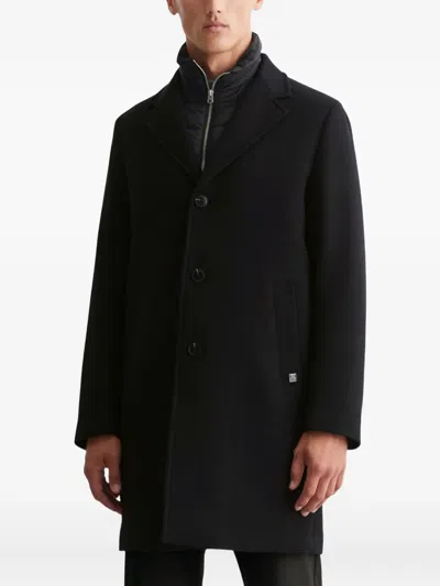 Marc O'polo Single-breasted Wool Coat In Black