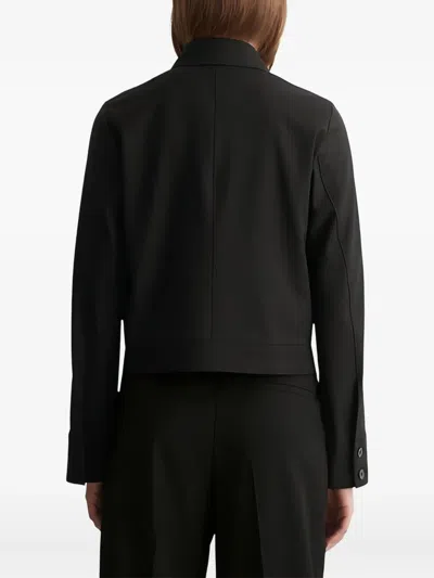 Marc O'polo Button-up Cropped Jacket In Black