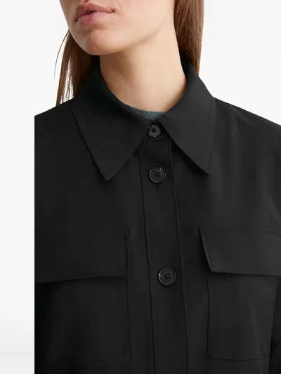 Marc O'polo Button-up Cropped Jacket In Black