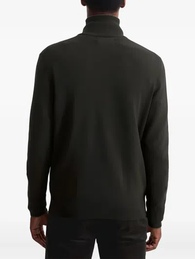 Marc O'polo Zip-front High-collar Cardigan In Black
