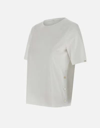 Herno Crewneck Short Sleeves Round Neck Button Embellishments