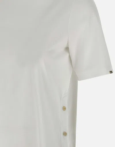 Herno Crewneck Short Sleeves Round Neck Button Embellishments