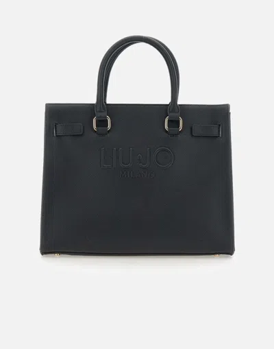 Liu •jo Liu Jo Halona Vegan Leather Handbag In Black