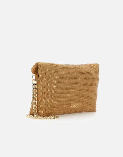 Liu •jo Liu Jo Omusa Caramel Beaded Shoulder Bag In Brown