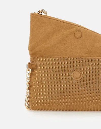Liu •jo Liu Jo Omusa Caramel Beaded Shoulder Bag In Brown