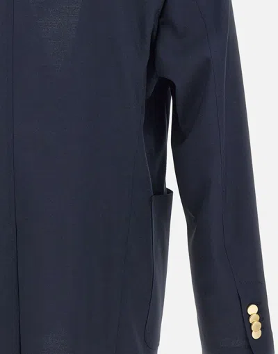 Manuel Ritz Wool Blazer In Blue