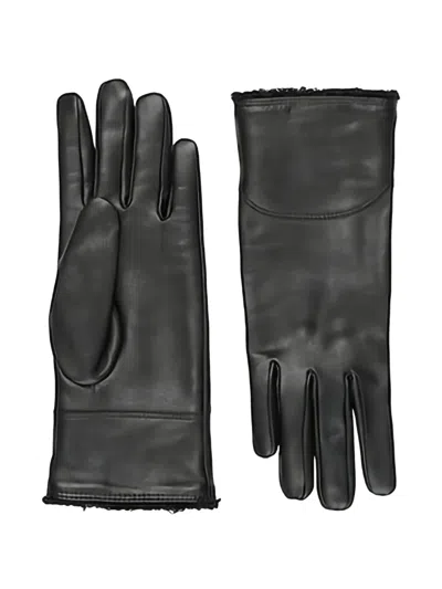 Marc O'polo Leather Gloves In Black