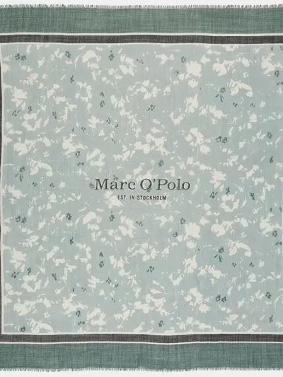Marc O'polo Floral-print Square Scarf In Green