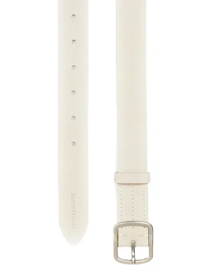 Marc O'polo Leather Belt In Gray