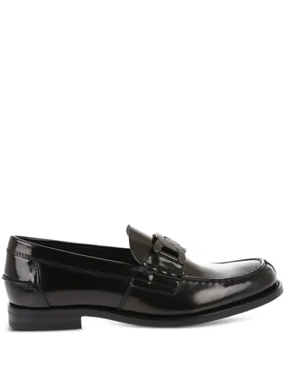 Tod's Chain-detailed Brushed Loafers