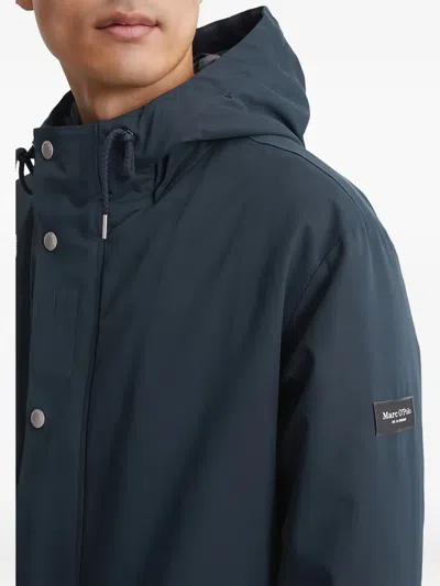 Marc O'polo Hooded Parka Coat In Blue