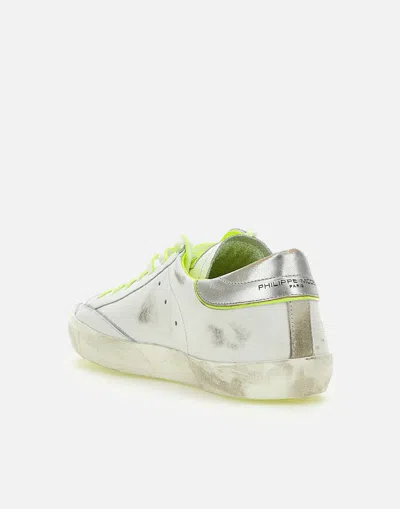 Philippe Model Prsx White Fluorescent Yellow Sneakers