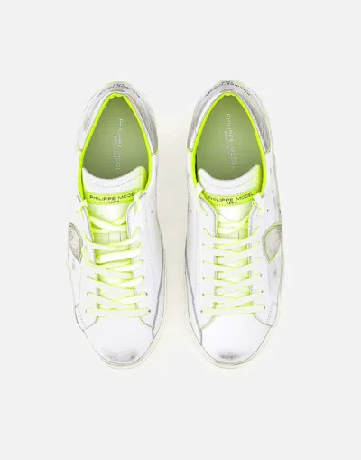 Philippe Model Prsx White Fluorescent Yellow Sneakers