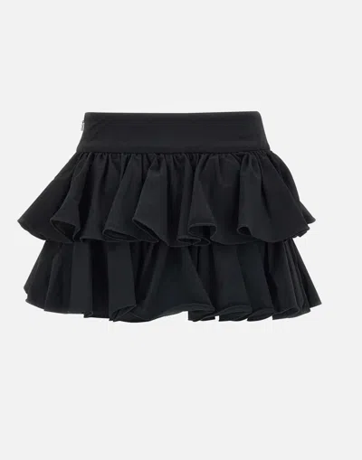 Rotate Birger Christensen High Waistband Ruffle Mini Skirt