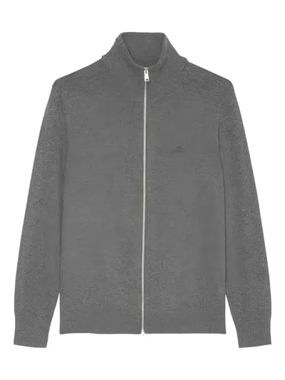 Marc O'polo Zip-up Cardigan In Gray