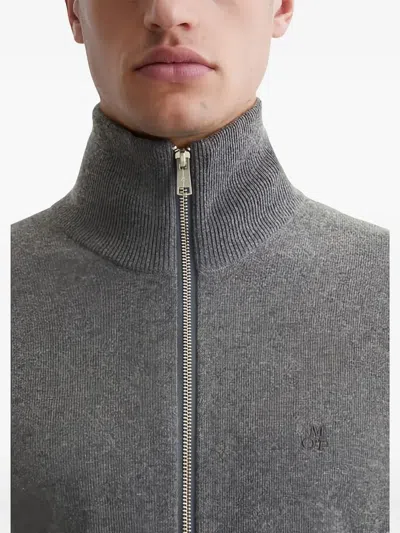 Marc O'polo Zip-up Cardigan In Gray