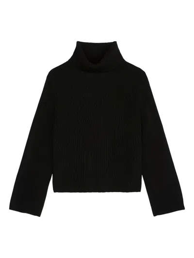 Marc O'polo Ribbed Turtleneck Sweater In Black
