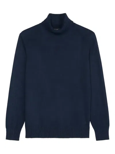 Marc O'polo Ribbed Turtleneck Sweater In Blue