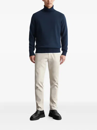 Marc O'polo Ribbed Turtleneck Sweater In Blue
