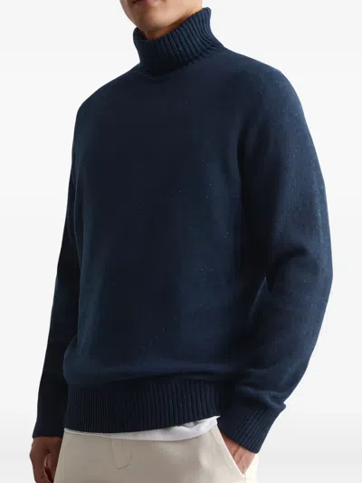 Marc O'polo Ribbed Turtleneck Sweater In Blue