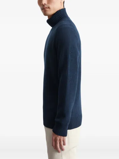 Marc O'polo Ribbed Turtleneck Sweater In Blue