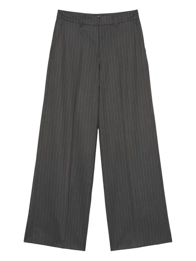 Marc O'polo Pinstriped Trousers In Gray