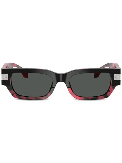 Versace Rectangle-frame Sunglasses In Black