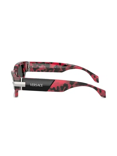 Versace Rectangle-frame Sunglasses In Black