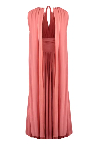 Philosophy Di Lorenzo Serafini Open Back Maxi Mesh Dress