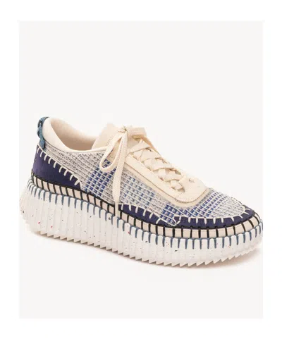 Chloé Nama Embroidered Suede And Recycled-mesh Sneakers