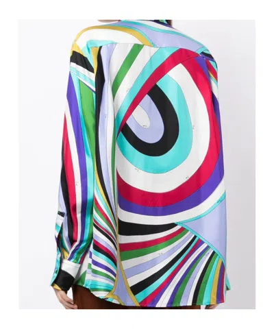 Pucci Abstract-print Silk Shirt In Multi