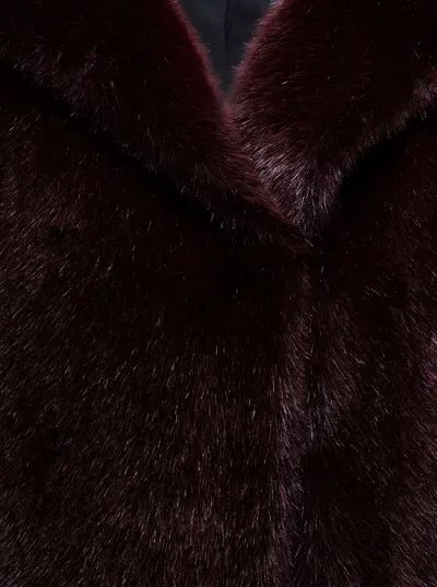 Philosophy Di Lorenzo Serafini Lapel Sleeveless Fur Coat In Black