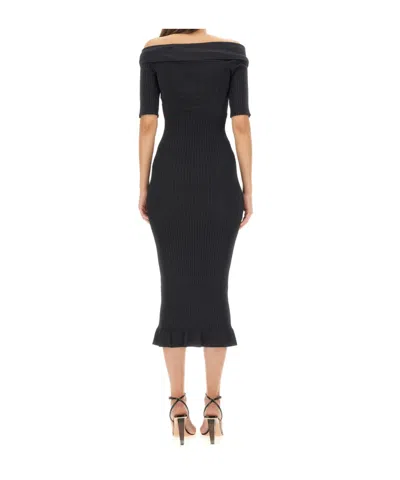 Philosophy Di Lorenzo Serafini Bow Detailed Off-shoulder Dress In Black