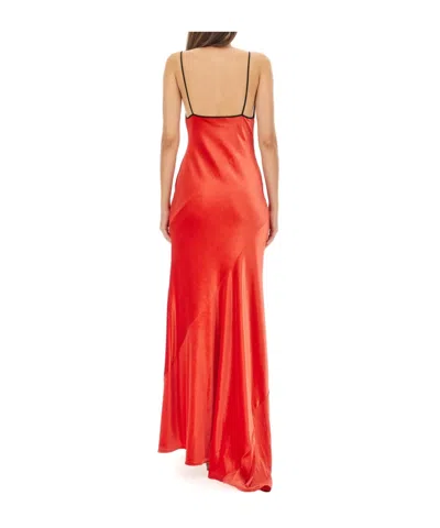 Philosophy Di Lorenzo Serafini Long Draped Velvet Dress With Asymmetric Neckline