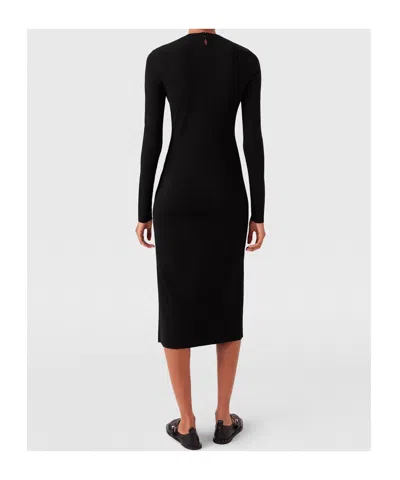 Stella Mccartney Studded Long Sleeve Midi Dress In Black