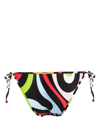 Pucci Wave-print Tied Bikini Bottoms