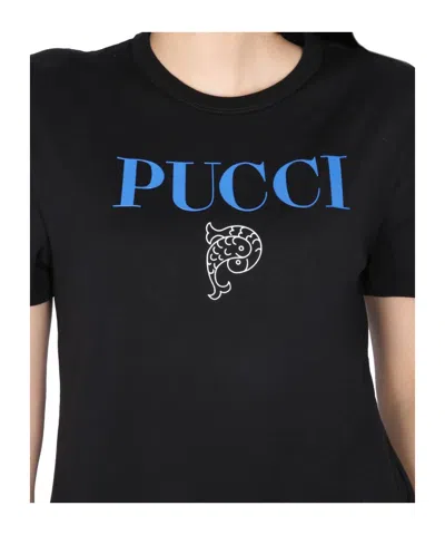 Pucci Pesci Logo-print T-shirt In Black