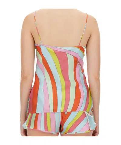 Emilio Pucci Iride-print Silk Camisole Top