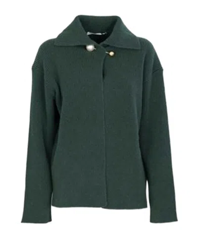 Philosophy Di Lorenzo Serafini Ribbed Long Sleeve Casual Jacket In Green