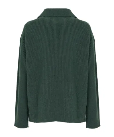 Philosophy Di Lorenzo Serafini Ribbed Long Sleeve Casual Jacket In Green