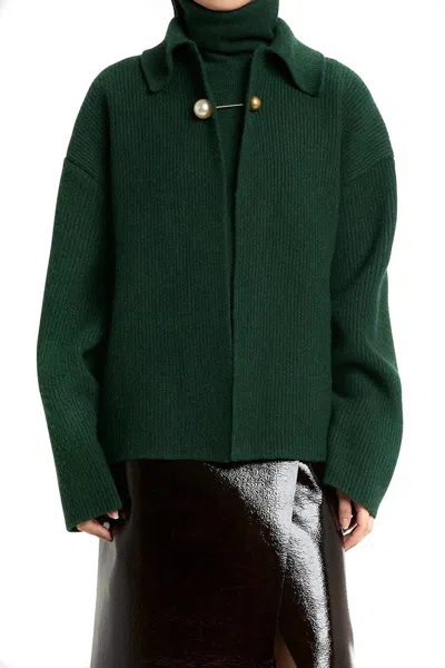Philosophy Di Lorenzo Serafini Ribbed Long Sleeve Casual Jacket In Green