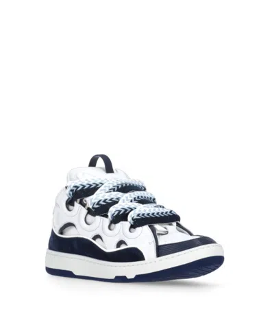 Lanvin Curb Lace-up Sneakers In White