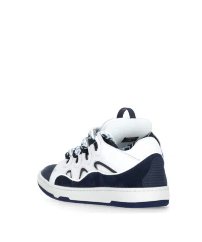 Lanvin Curb Lace-up Sneakers In White